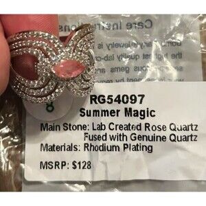 BP Pink on Silver Ring